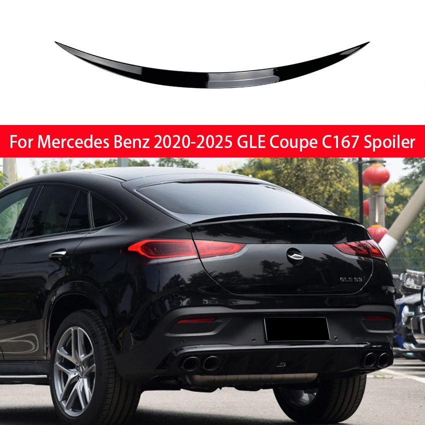 

For Mercedes 2020-2025 Benz GLE Coupe C167 GLE350 GLE400 GLE450 GLE53 AMG Rear Spoiler Wing Tail Tuning Trunk Auto Accessories