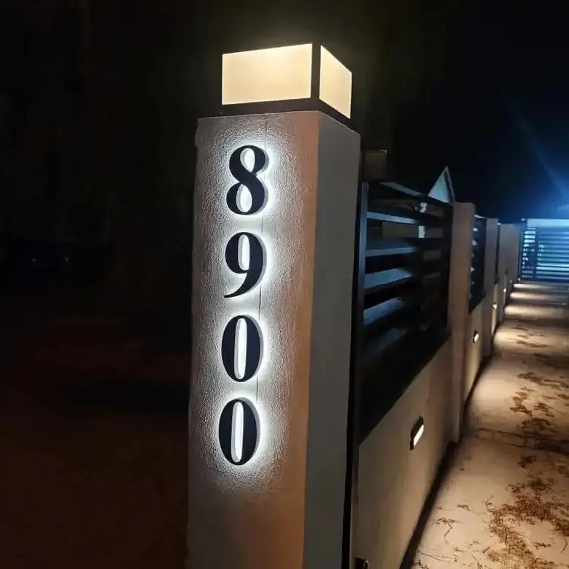 Personalized House Number Illuminated Backlit Door Number Hotel Room Numbers Sign Address Sign Home Decor New Home Gift