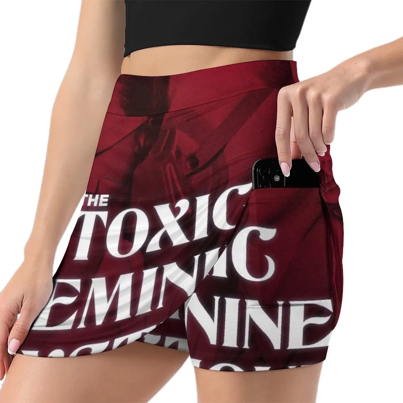 The Toxic Feminine Mystique logo Mini Skirt skirt set korean style clothes Women's clothing