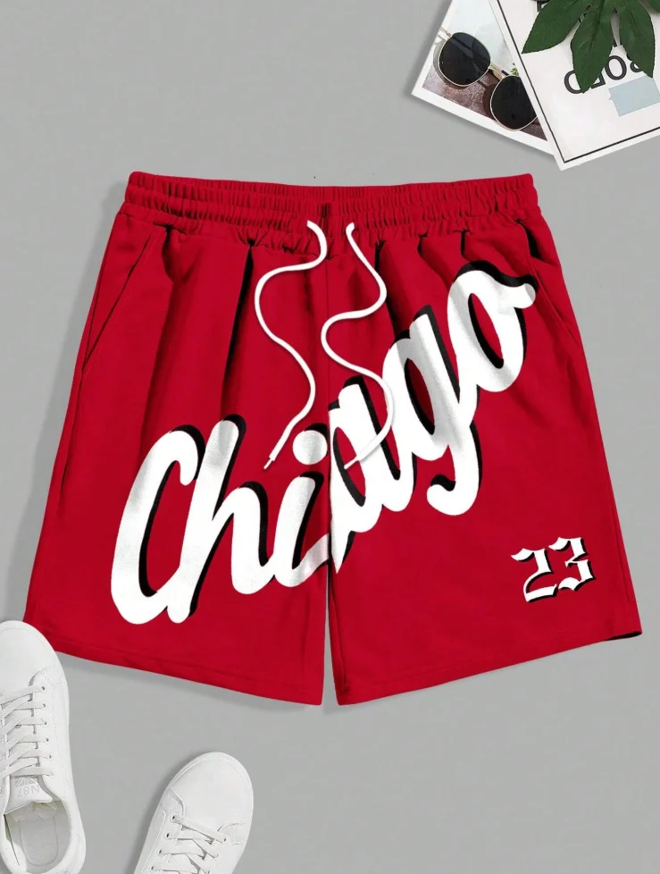 

Популярный мужской номер. 23, фитнес-баскетбол, повседневные спортивные дышащие, быстросохнущие, впитывающие пот, мужские шорты на шнурке