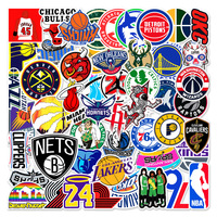 Hot 50 pieces of sports NBA notebook skateboard suitcase water cup car graffiti cool decoration stickers wholesale Decoration