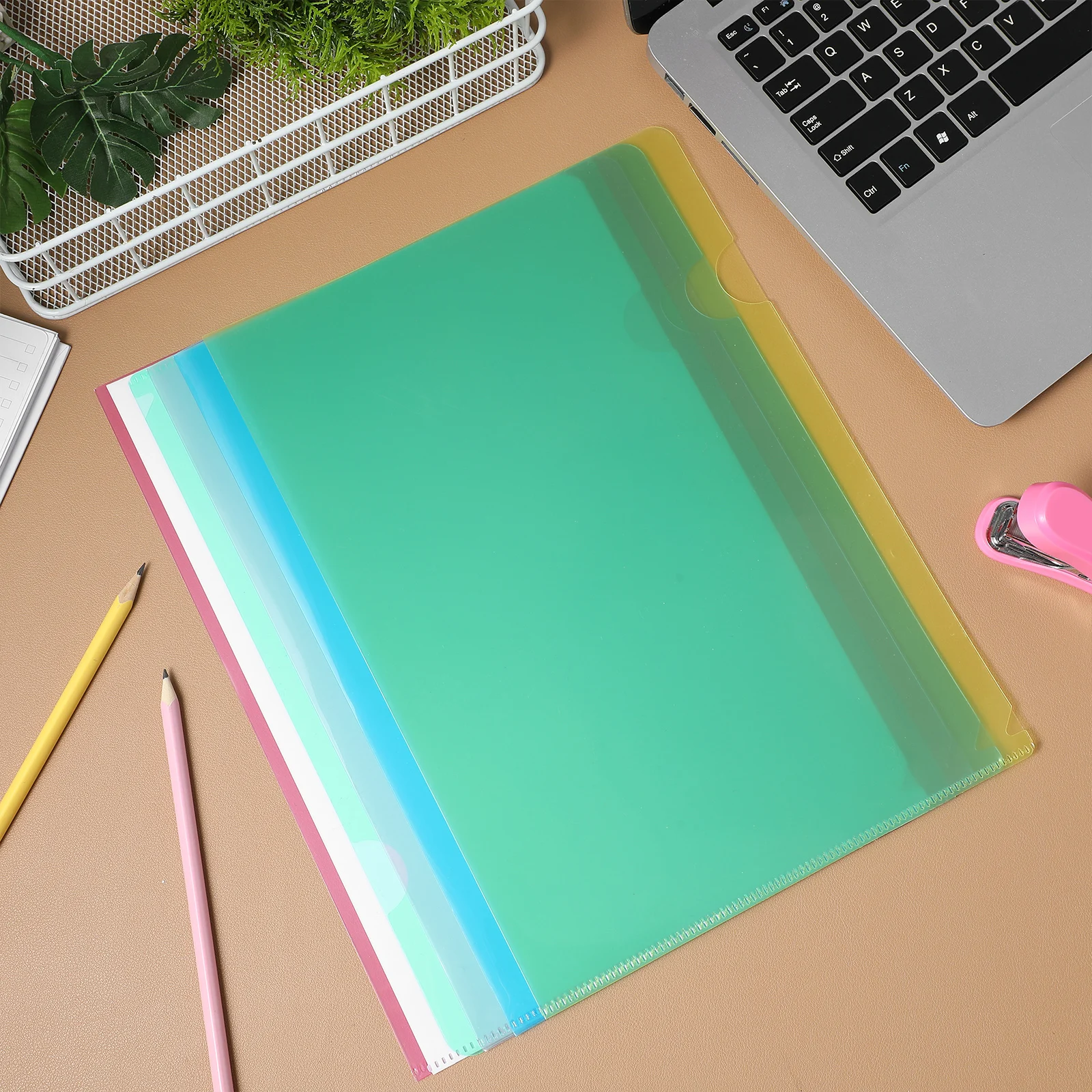 

A4 Transparent L-shaped Folders Yellow Blue Green Purple Orange Pink 2 Red 2 White Clear Plastic Document Holders Letter Size