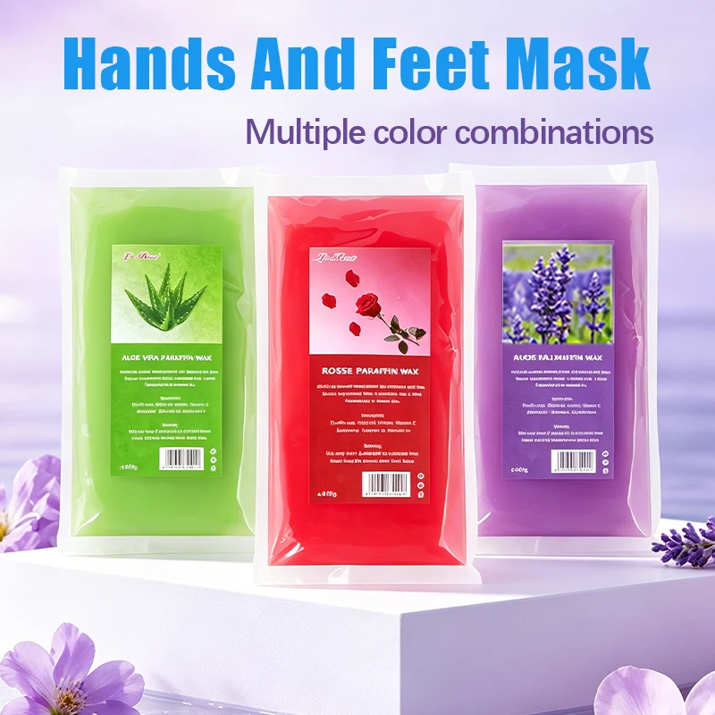 NEW 2026 Paraffin Hands And Feet Mask Peel off 200g/450g SPA Care Nourishing Gloss Restores for Care Pack of 1/3 Pcs