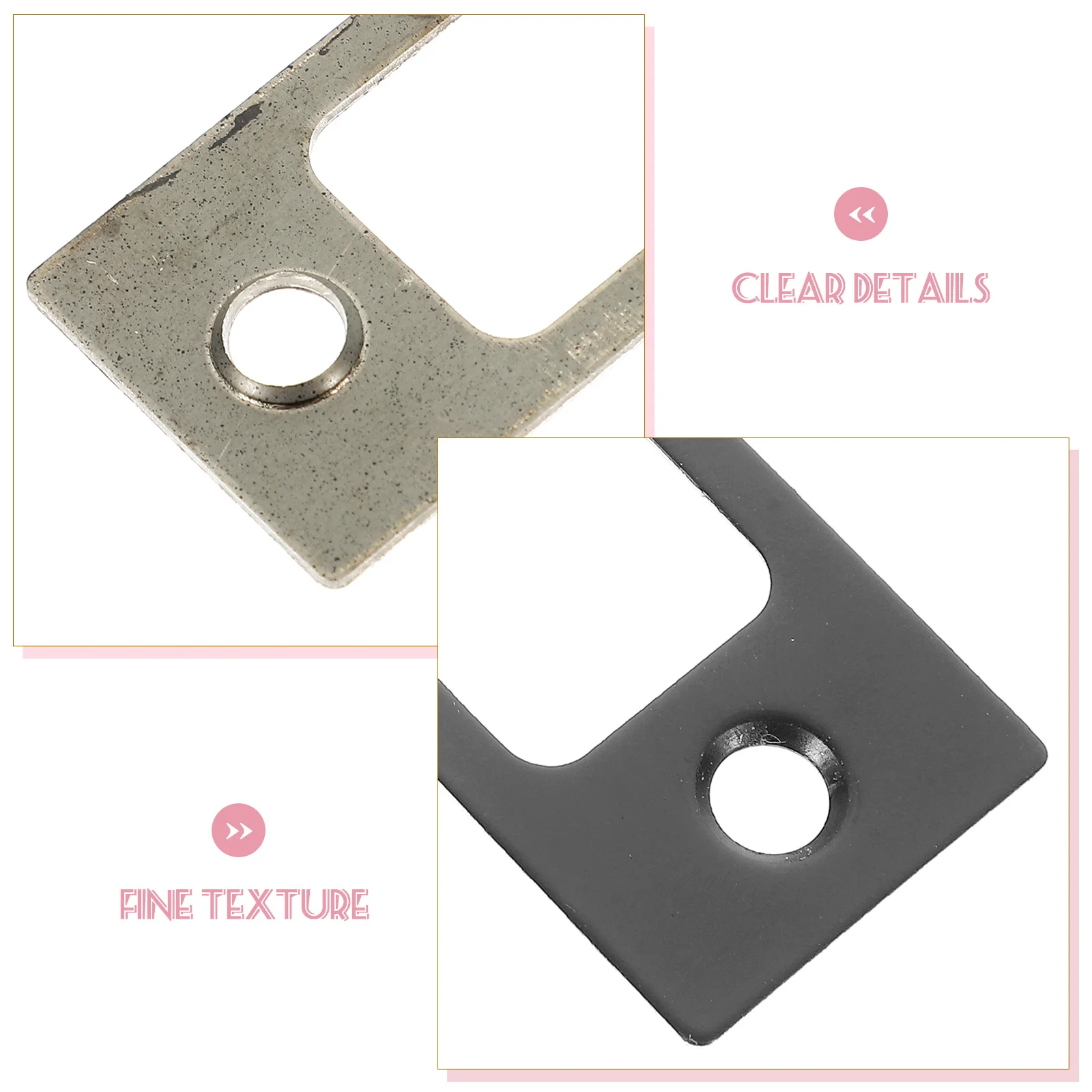 

2pcs Deadbolt Strike Plate Stainless Steel Door Reinforcement Hole Filler Kit Durable Lock Tongue Accessories For Interior