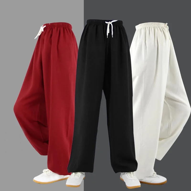 Martial Arts Training Pants Wu Shu Tai Chi Pants Bloomers Men Women Karate Judo Trousers Taekwondo Kung Fu Running Yoga Pants