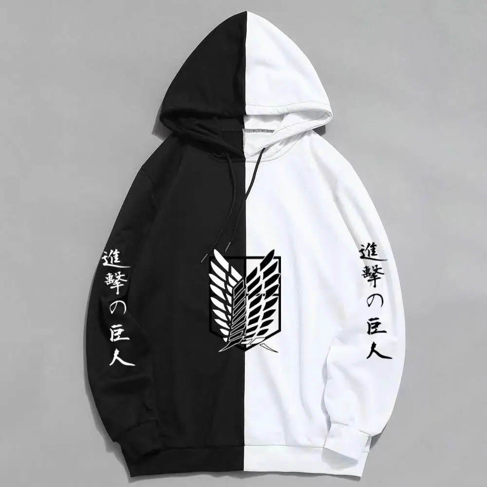 

Men Women summer Hoodies Anime Brand Attack on Titan Print Sweatshirts Sweatshirt Hoodie Double Color Pullover Thin Clothing