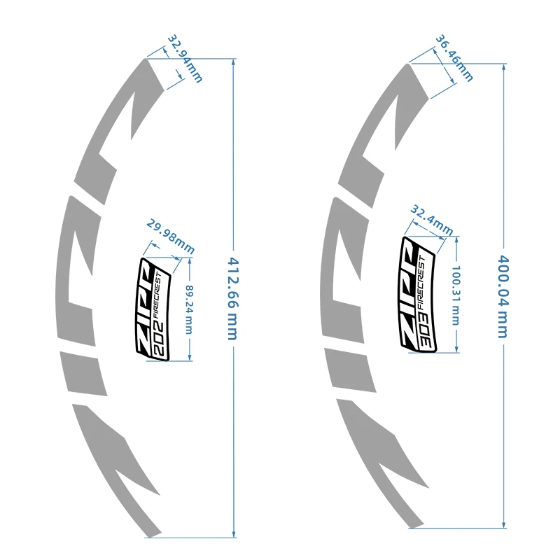 2021 zipp firecrest Wheels Stickers Set for 202 303 404 808 Road Bike Cycling Decals for carbon rim 2 wheelset sticker