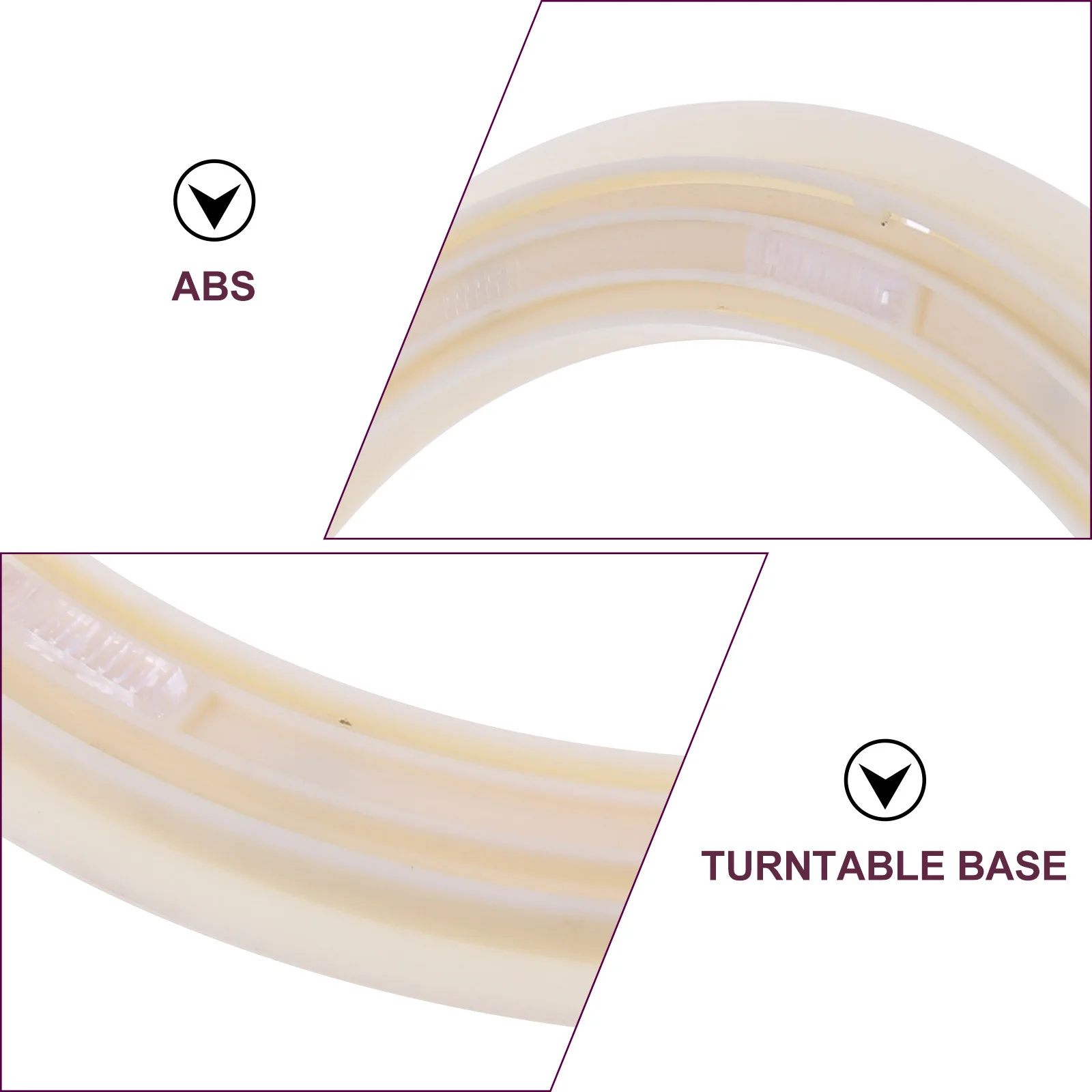 

Round Plastic Turntable Bearing 360 Degree Rotatable and Practical for Banquets Restaurants Kitchens Dining Rooms Easy