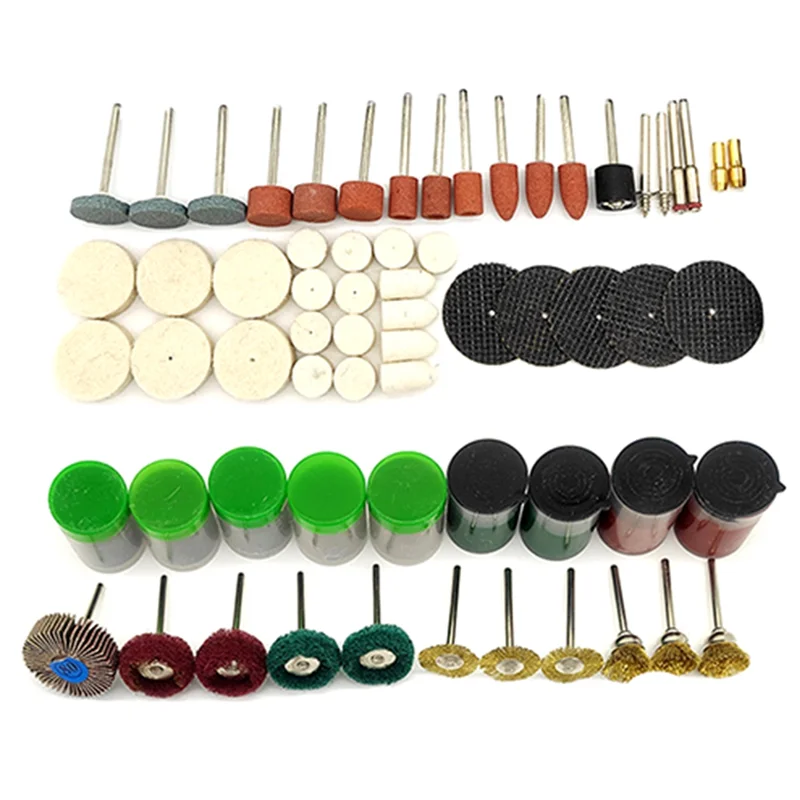 Y17A 262 stks/partij Elektrisch Gereedschap Rotary Tool Accessoire Set Past Voor Mini Boor Slijpen Polijsten Elektrische Rinder