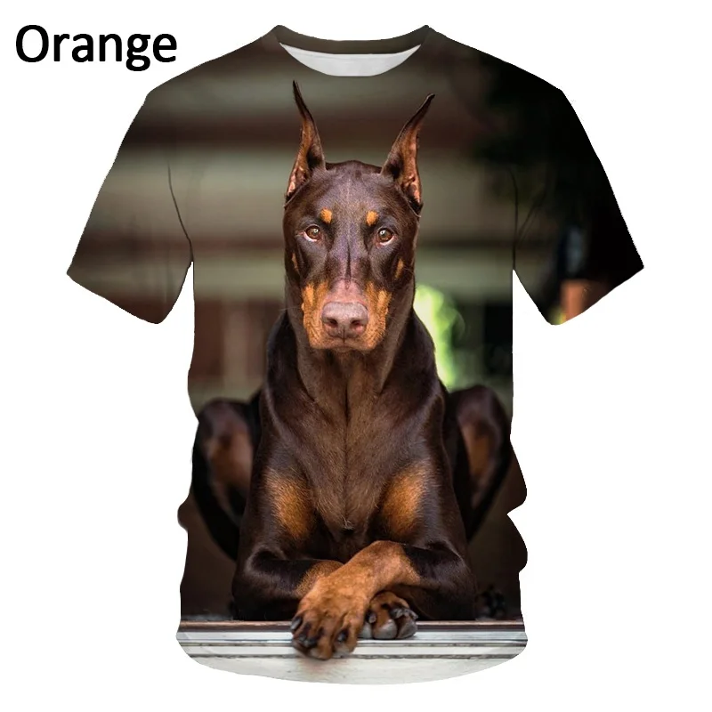 German Shepherd Dog T Shirt 3D Cute Doggy Printed Funny Puppy T-shirt Siberian Husky Tee Shirts Short Sleeve French Bulldog Tops