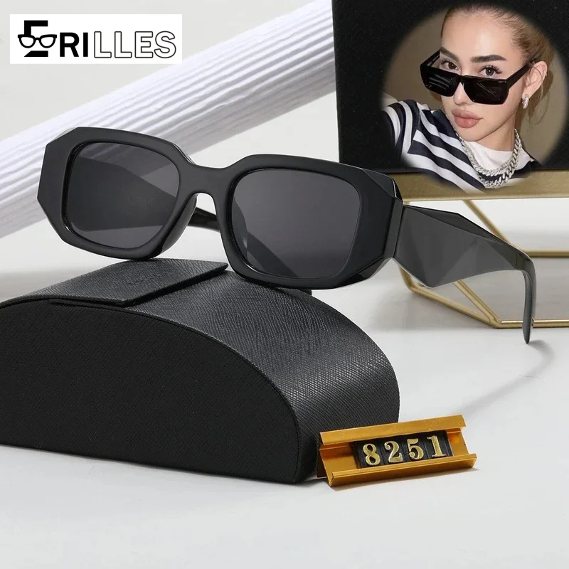 Asymmetrische quadratische Sonnenbrille, UV400-Schutz, Vollrahmen, geometrische Mode-Sonnenbrille für Damen, trendige Alltagskleidung