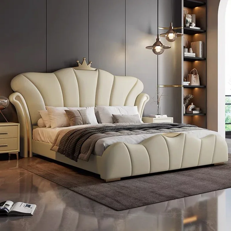 

European Design Bed Queen Luxury Space Saving Bedroom Double Bed Modern Capsule Girls Design Beliche Lounge Suite Furniture