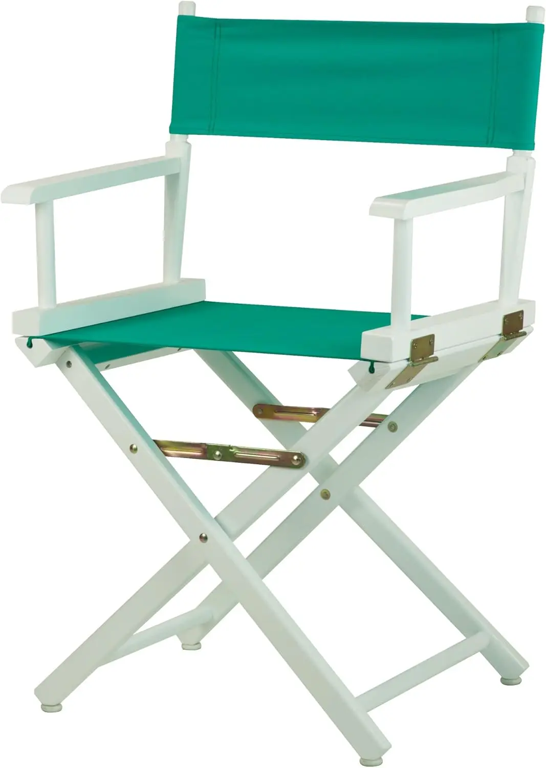 

18"" Director'S Chair White Frame With Teal Canvas
