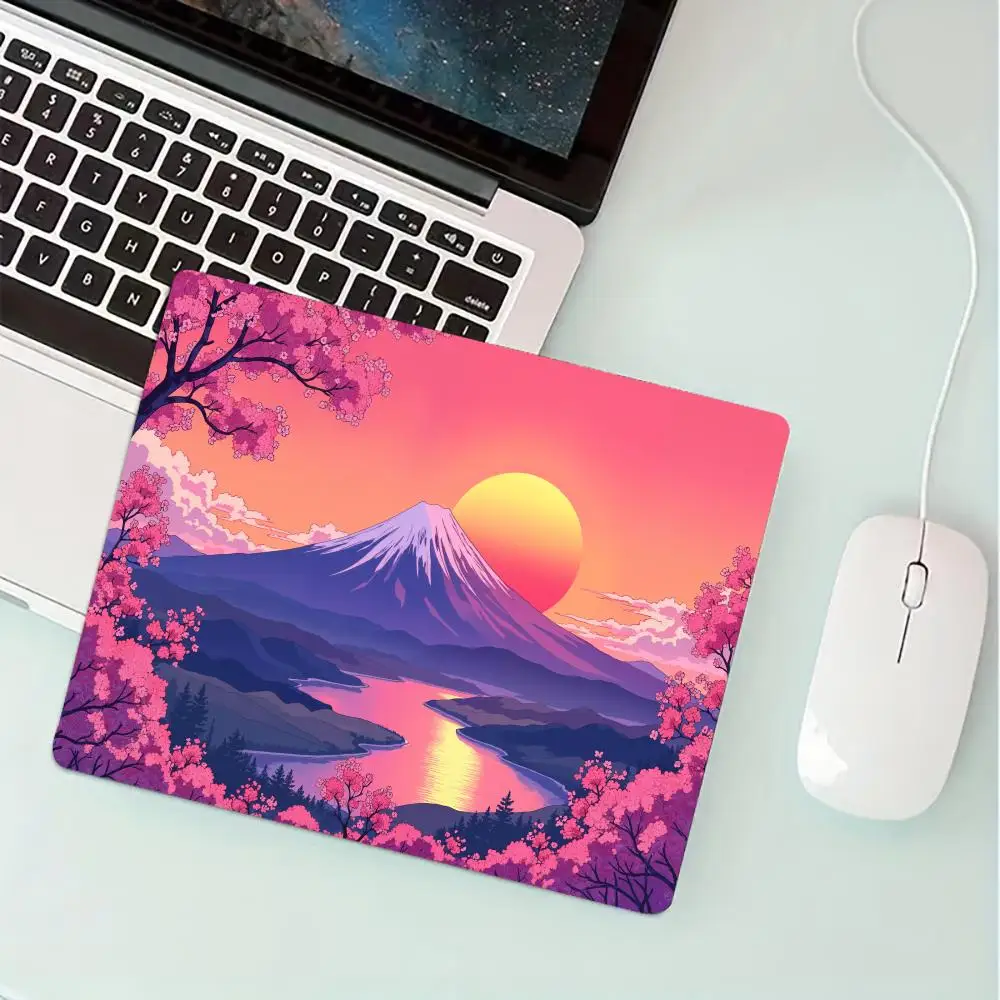 Beautiful landscape design small mouse pad rubber anti-slip desk mat mini gaming mats pc accessories laptop office pad