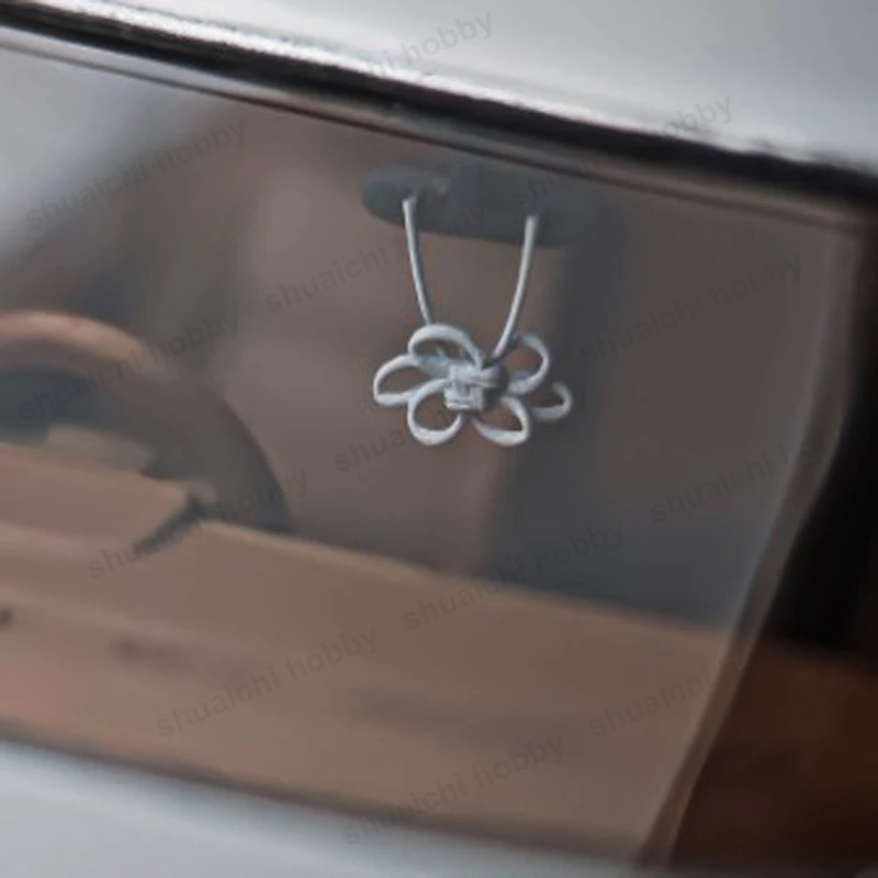 1 шт. 1/64 масштабная модель автомобиля хризантема/вара узел цветок кулон с внутренним зеркалом заднего вида DIY украшения сборные детали