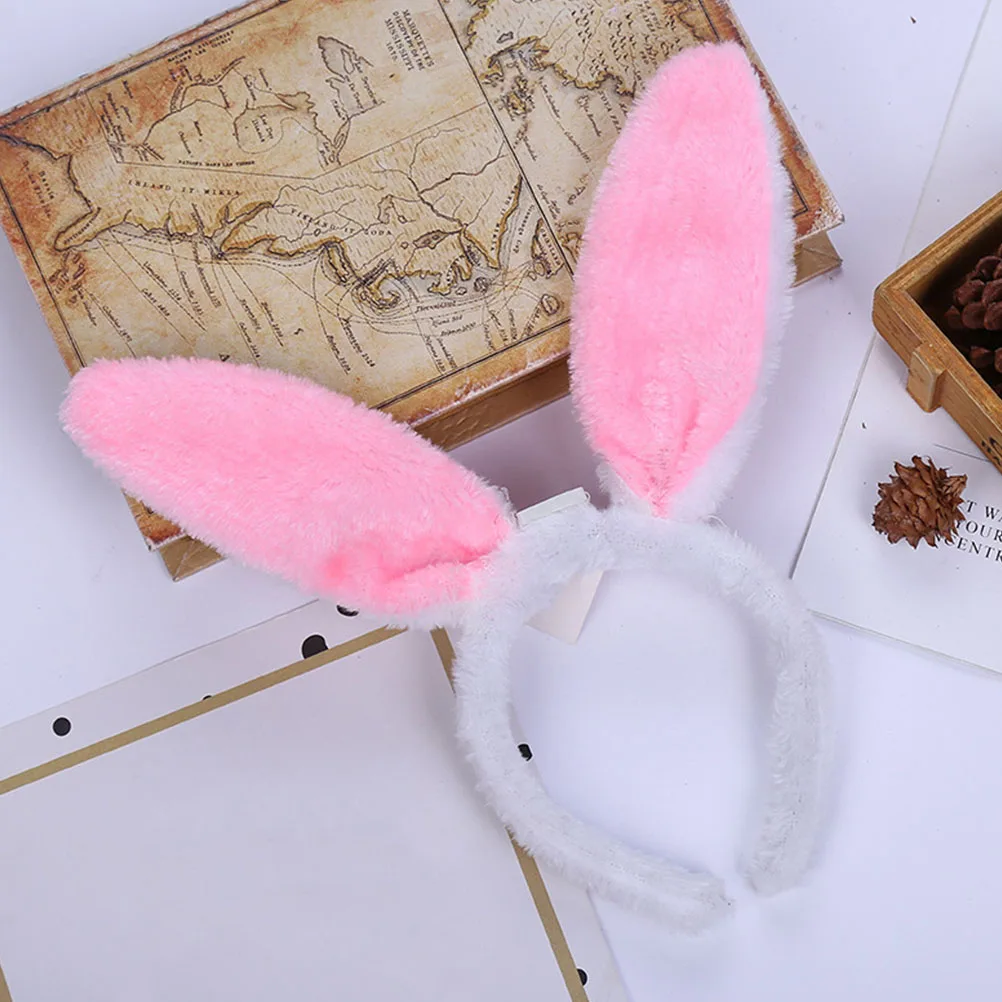 4Pcs 토끼 귀 Headb s 가볍고 편안한 어린이 소녀 패브릭 부활절 파티 의상 농구 휴일 사진 모자를 쓰고 있죠