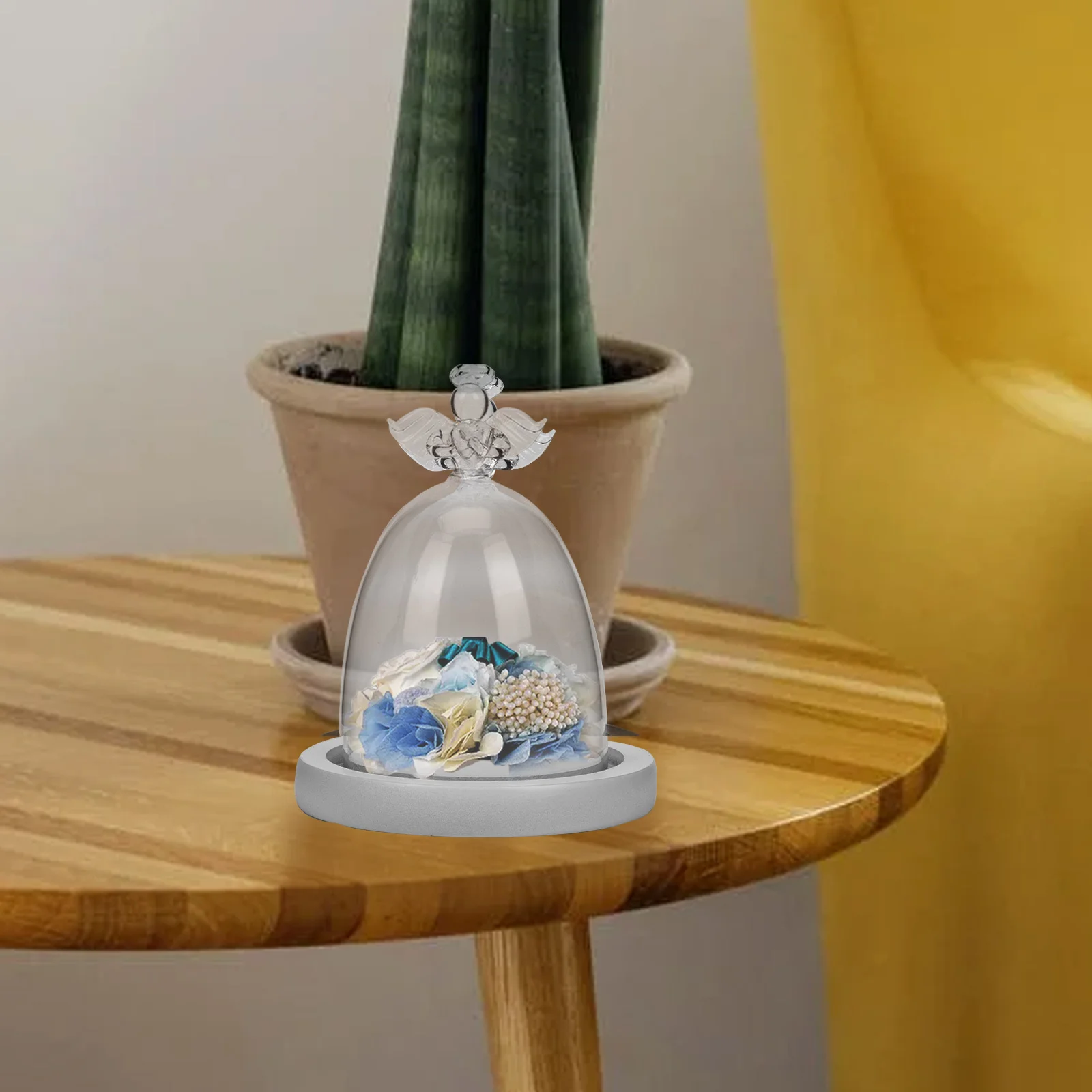 

Stylish Transparent Angel Glass Dome Cover Exquisite Micro Landscape Glass Display Protector Micro-Landscape Protector