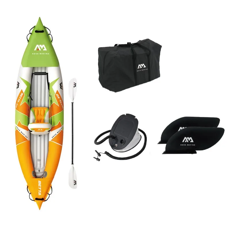 

BETTA HM KO Inflatable Boat PVC Laminated Kayak Canoe Dinghy Raft Aluminium Paddle Foot Pump Seat For Drifting For Fishing