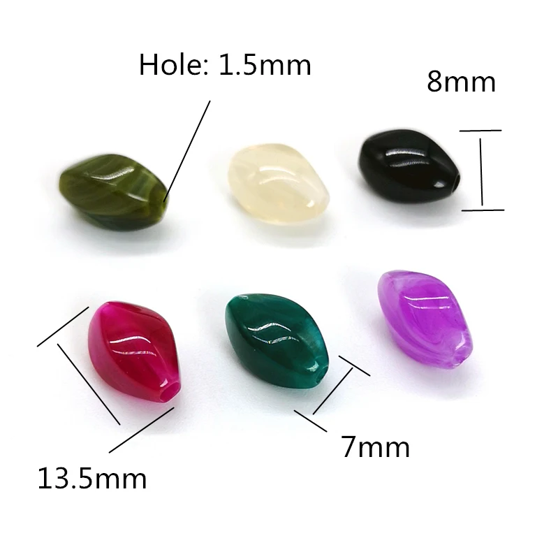 30pcs/lot Oval Shape Beads Imitation Stone  for Jewelry Making Bracelet Pendant DIY