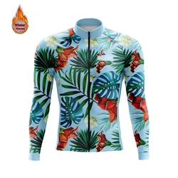 Winter/Spring Cycling thermal fleece Long Sleeve Warm Jerseys Bicycle Shirts Road Bike MTB Riding Jackets Three Rear Poackets