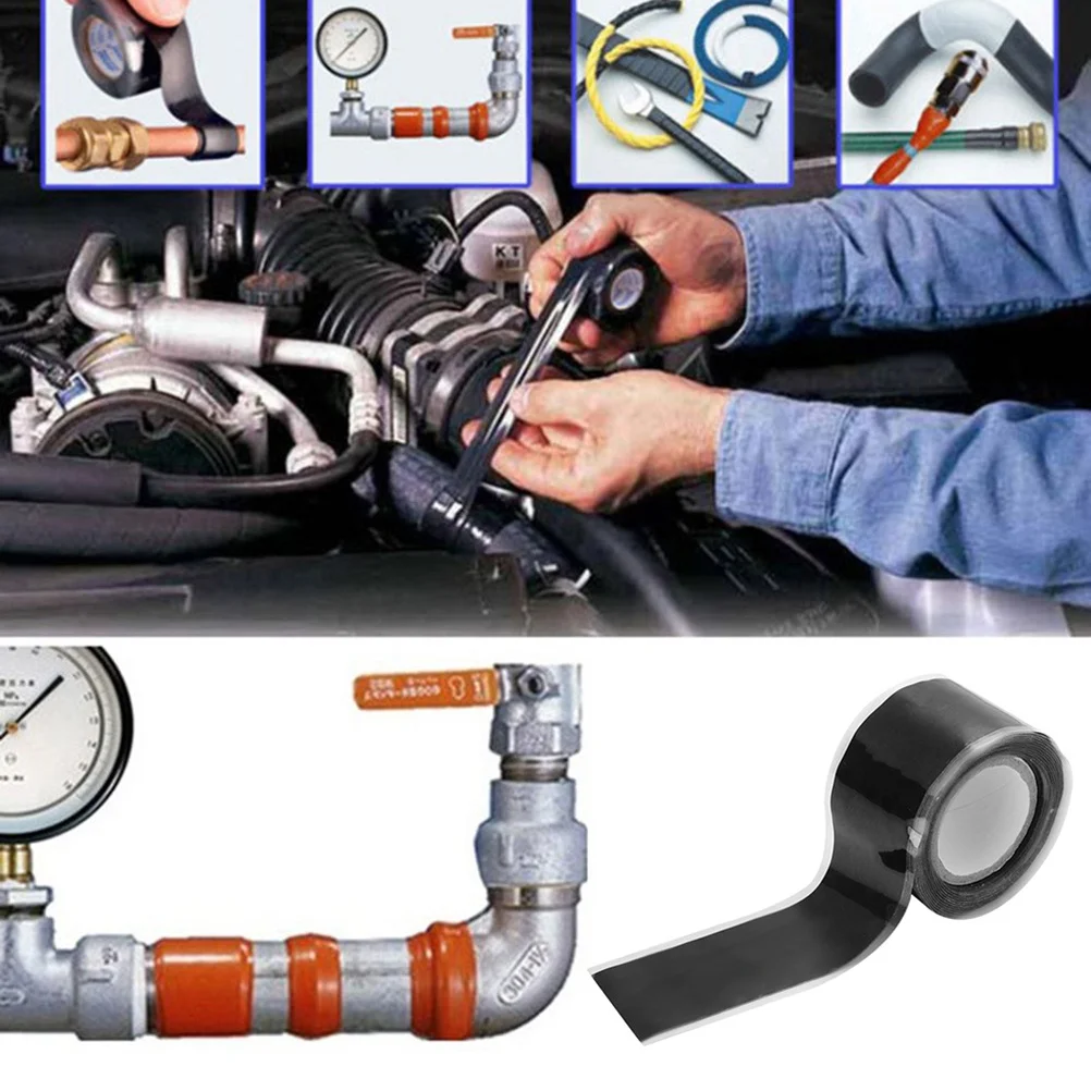 

2 Rolls Waterproof Silicone Electrical Insulation Tape High Temperature Resistant Self-Adhesive Sealing Tape for Electrical