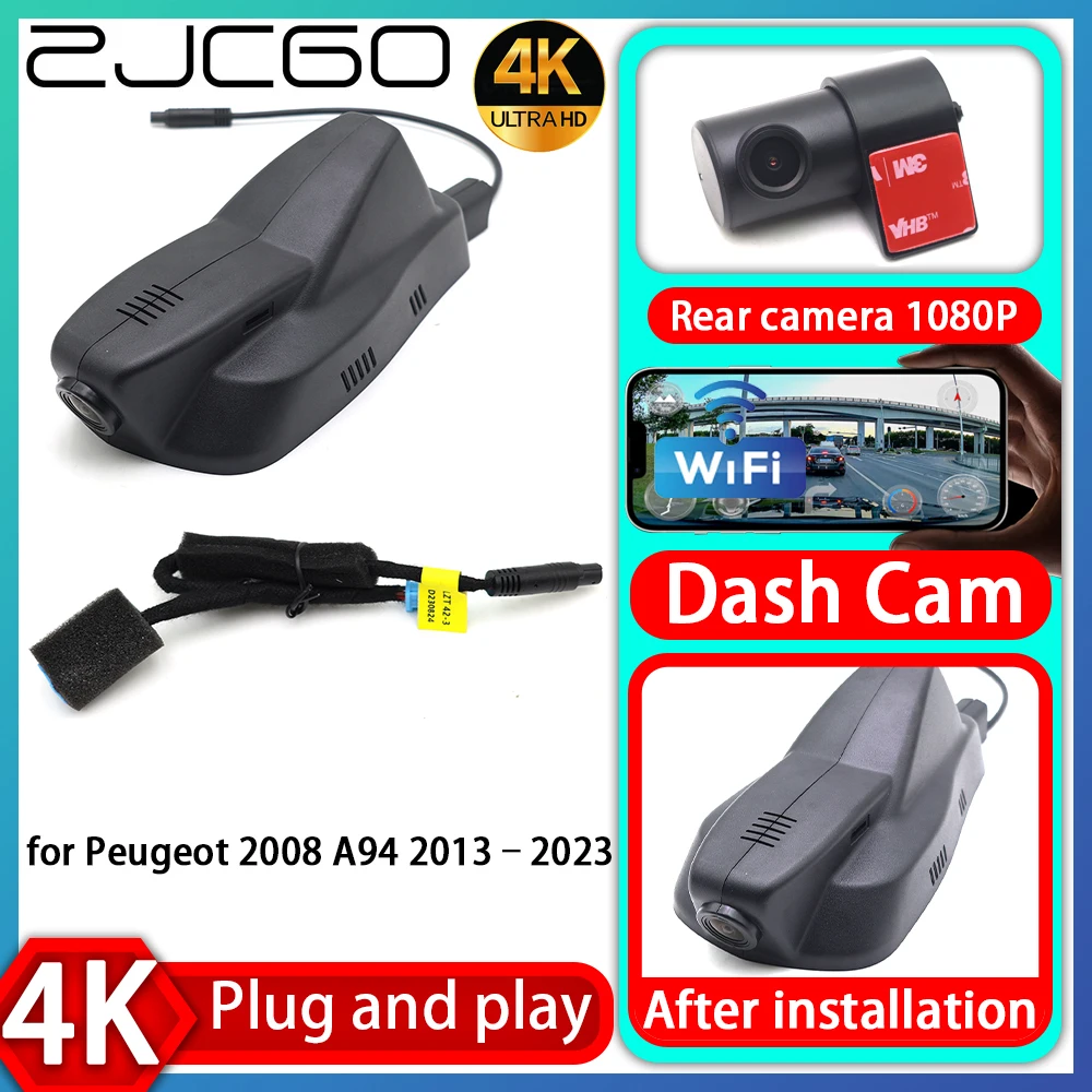 

UHD 4K 2160P Plug and Play DVR Dash Cam UHD Video Recorder for Peugeot 2008 A94 2013–2023