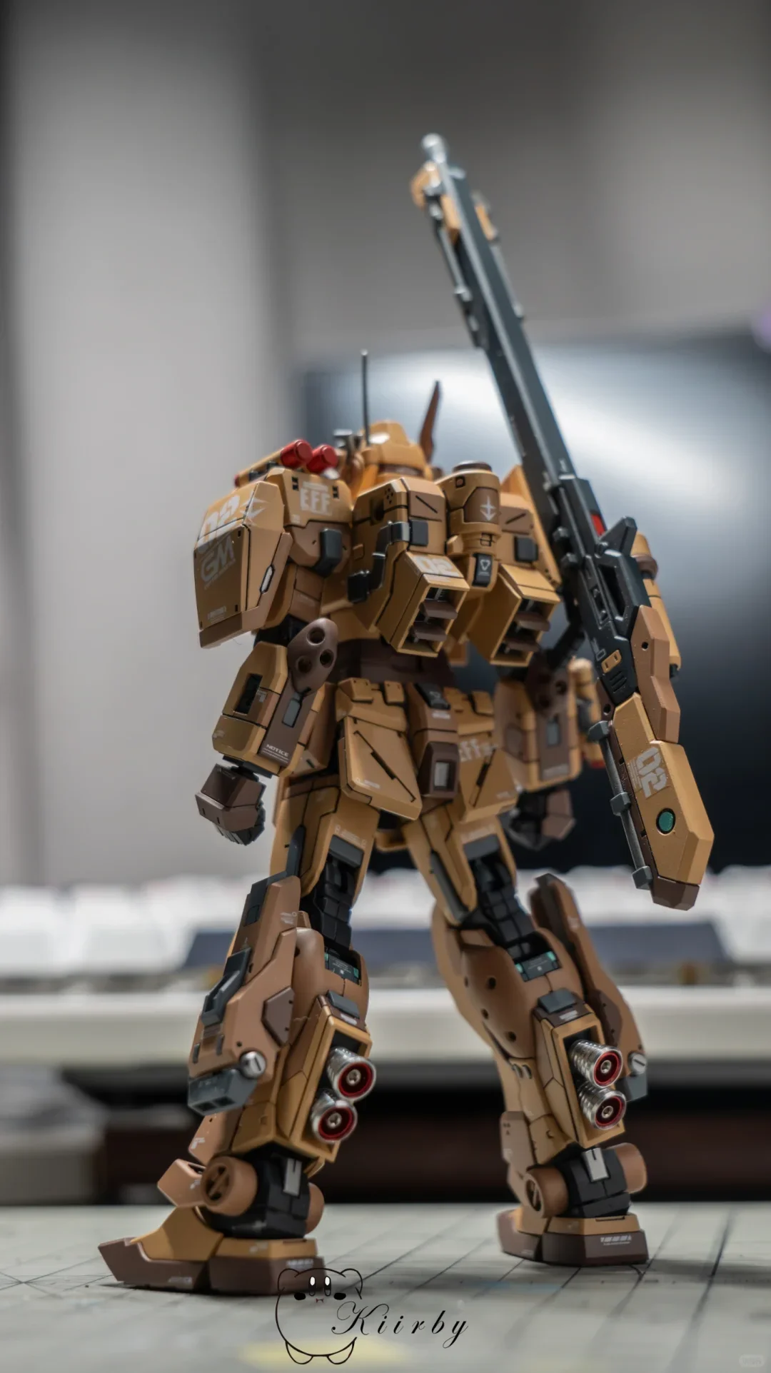 XFS Spartan GM Spartan Desert HG PB حصريًا 1/144 مجموعة نماذج تجميع مع شارات مائية، شخصية الحركة، لعبة قابلة للجمع