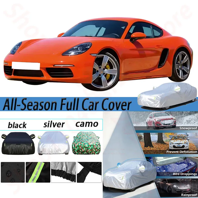 

Waterproof Car Covers Anti-UV Sun Shade Rain Snow Dust Protection Cover For Porsche 718 Boxster Cayman Spyder 2016-2025