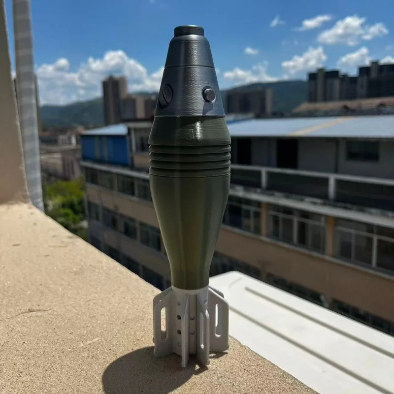 Non Functional Military Decoration for Home/office, Secure Storage, M2 60mm Mortar Shell Model -3D Printed Realistic Replica