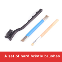 3pcs Cleaning Brush 7' Stainless Steel Copper Nylon Wire Metal Brush Double Head Anti-Static ESD Safe Hard Brush For Motherboard