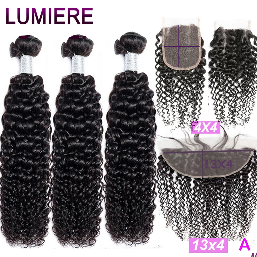 

18A Афро Глубокие Кудрявые Прямые Вьющиеся Волнистые Пучки Человеческих Волос С Застежкой Фронтальный HD 3/4 Пучок С Застежкой 6x6 HD Кружевная Застежка