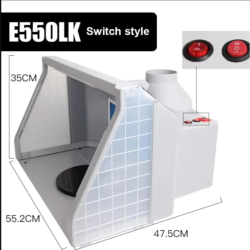 Model Coloring Exhaust Fan E550 Baking Paint Sealed Exhaust Fan Mist Absorber Spray Box Workbench