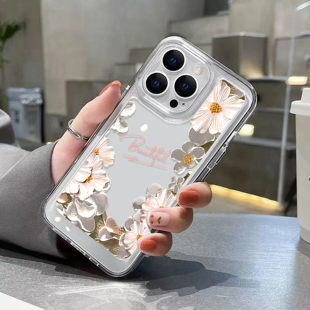 Phone Case For Huawei Mate 60 ProCases P30 Pro Honor 70 50 SE 60 X9 Nova 10 8 9 P40 P50 V40 X10 X20 X30  Silicone Flower Covers