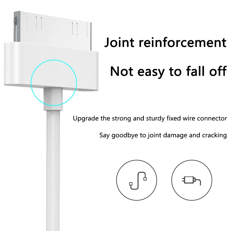 

30Pin USB Charger Cable For IPhone 4 4s 3G 3GS iPad 1 2 3 iPod Adapter Accessories Nano Touch Charging Data Cable Usb Charger