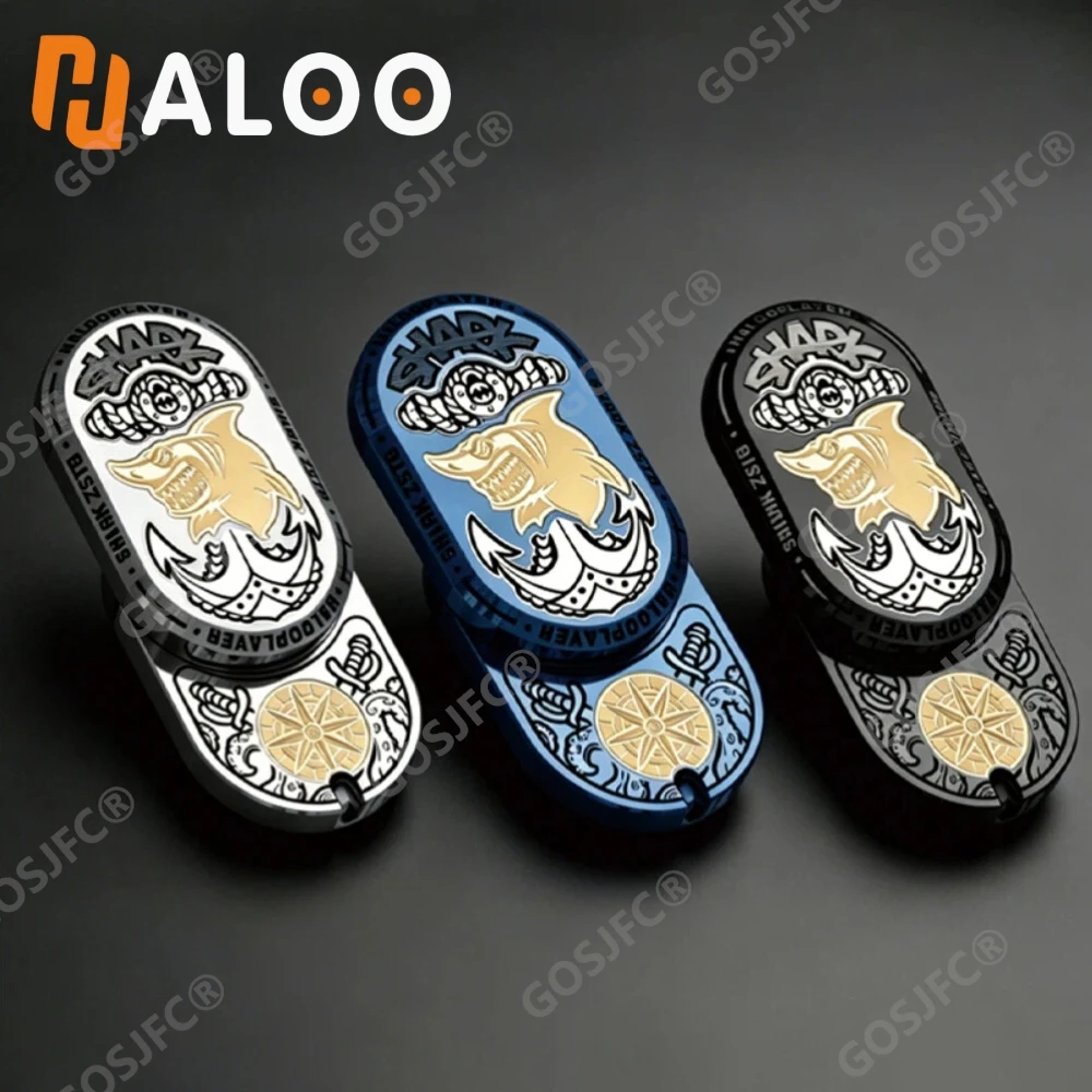 HALOOPLAYER SHARK Pro Mechanical Fidget Slider Stress Relief Toy Rotates Left And Right 360° Push Slider Anxiety Relief Gadgets