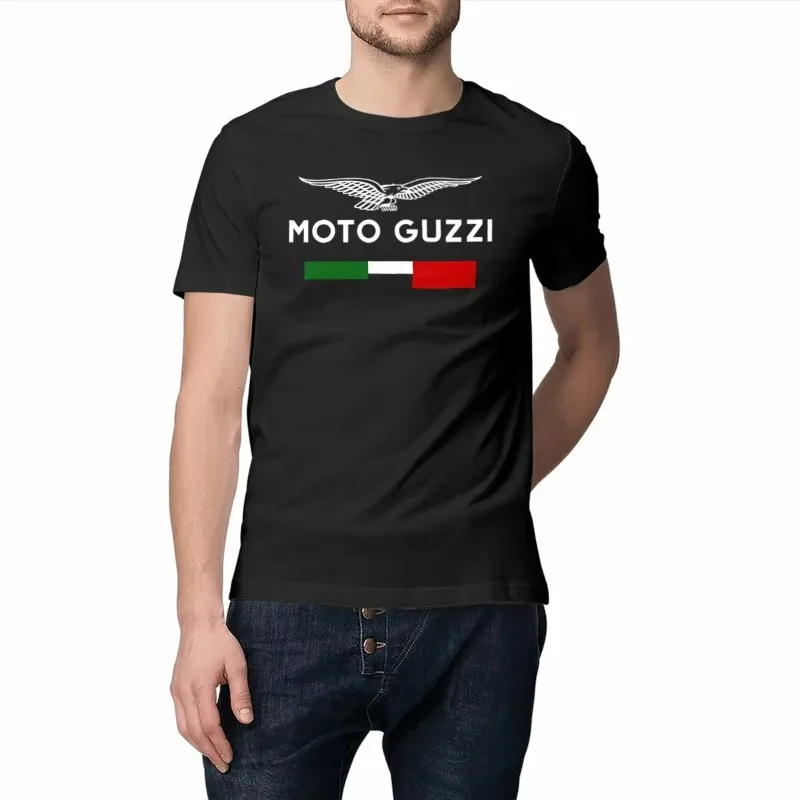 

2025 New Moto Guzzi Racing Logo Men's and Women's T-shirt Limited Edition Oversized Street Wear Quick Drying Breathable Top