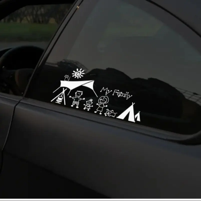 Pegatinas bonitas Para coche, accesorios familiares De dibujos animados Para Auto Scratch, pegatinas adhesivas impermeables, Capot De Voiture Para BMW rsi