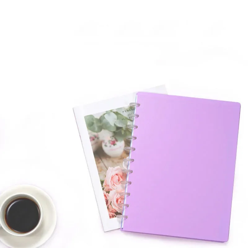 A4 A5 Mushroom Hole Cover T-shaped Hole Loose-leaf Notebook Cover Binder Notebook Ring Binders Discbound Covers