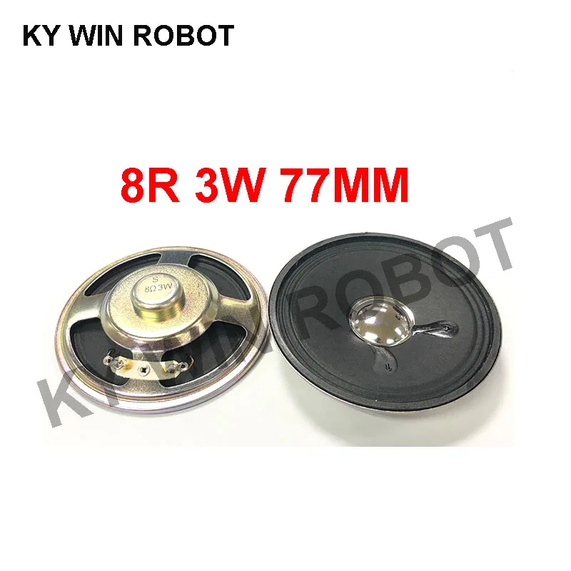 

2pcs/lot New Ultra-thin speaker 8 ohms 3 watt 3W 8R speaker Diameter 77MM 7.7CM thickness 17.4MM