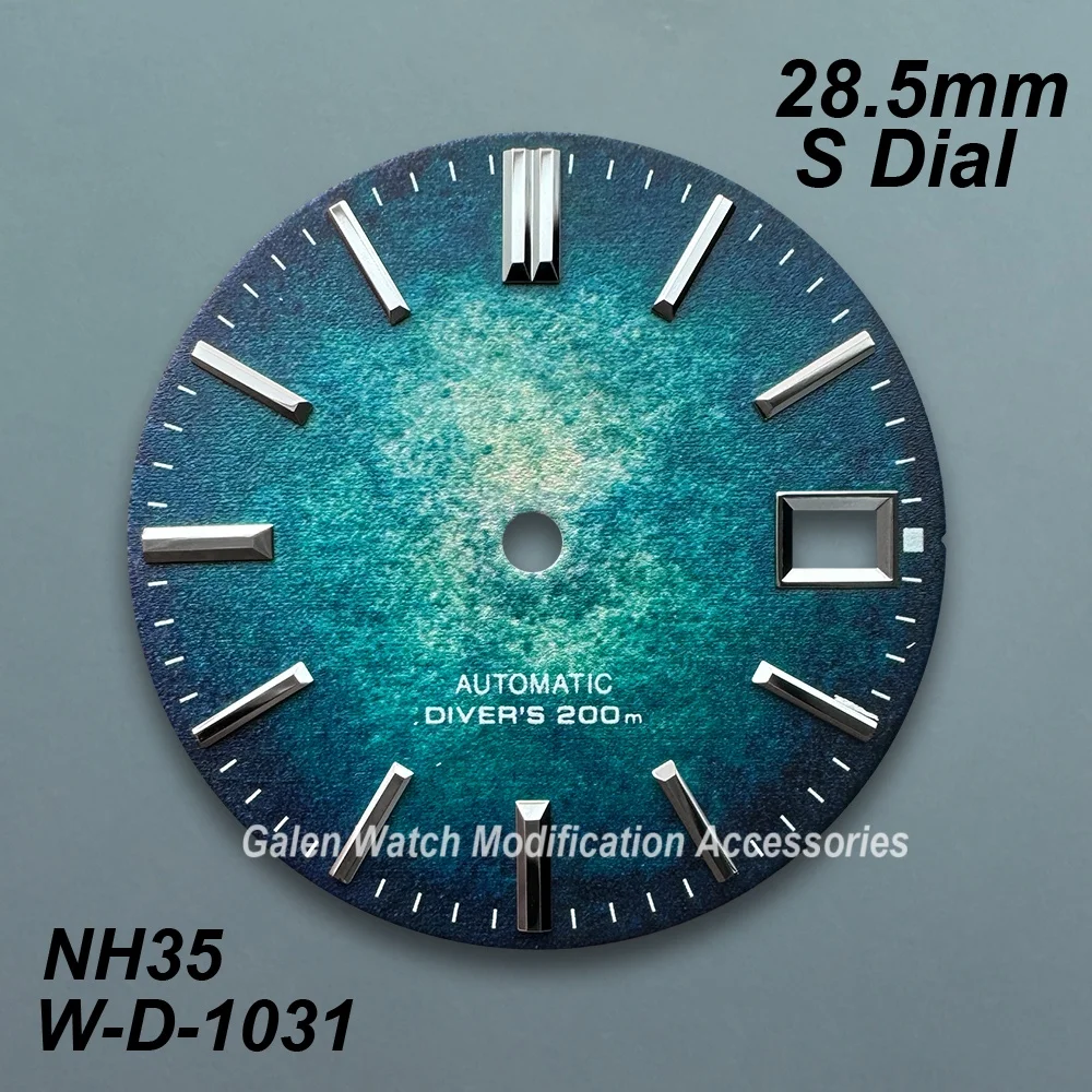 28.5mm 3D Printed Starry Sky S Dial Fit NH35 Movement High Quality Watch Modification Accessories ﻿