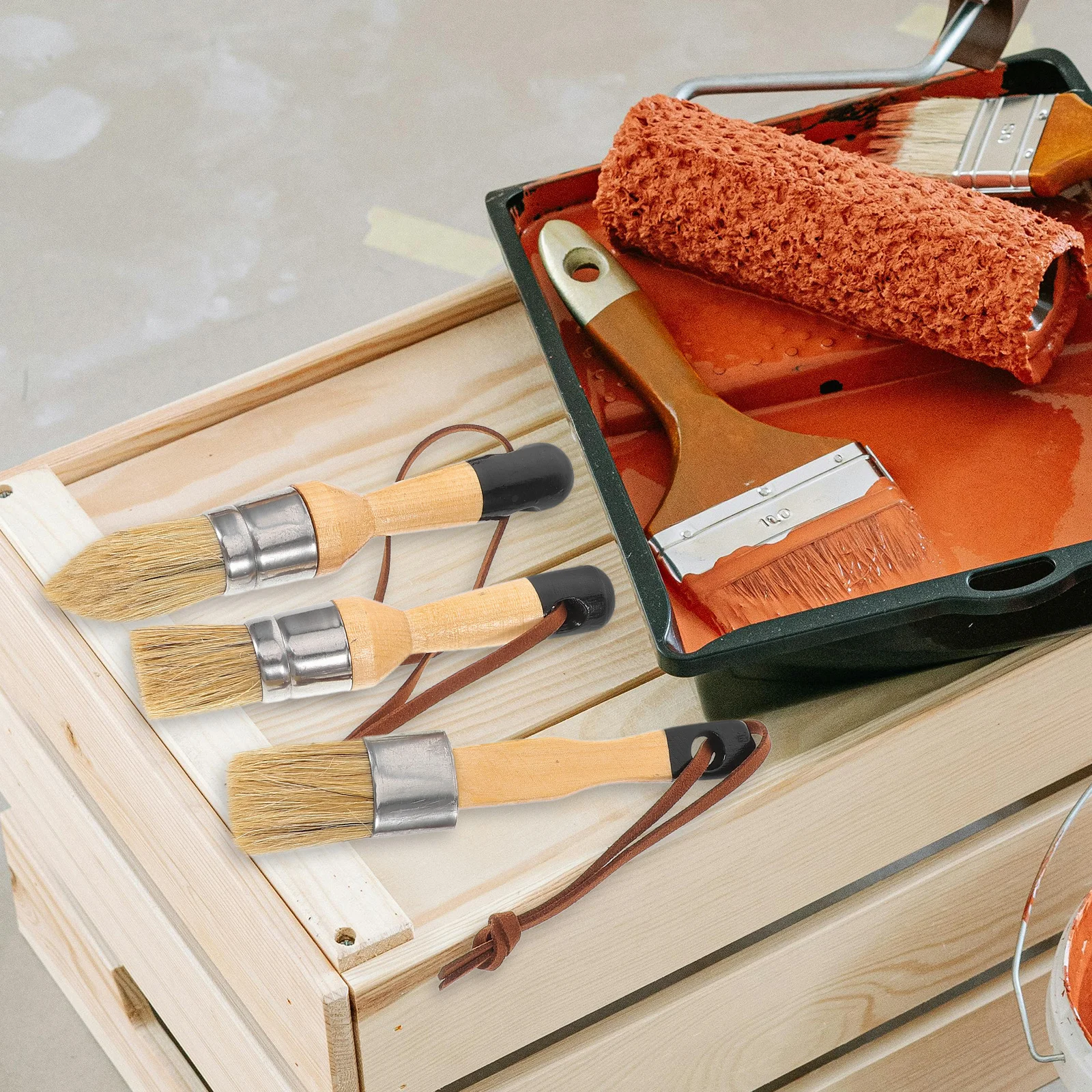 

3Pcs Ergonomic Watercolor Brushes Versatile Use Reusable for Daily Painting and School Projects Painting Brush