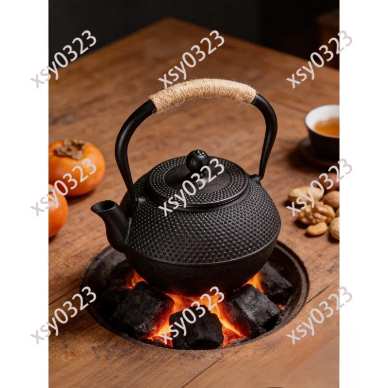 

Cast Iron Teapot with Stove, Heat-resistant Kettle for Outdoor Tea Making & Home Use