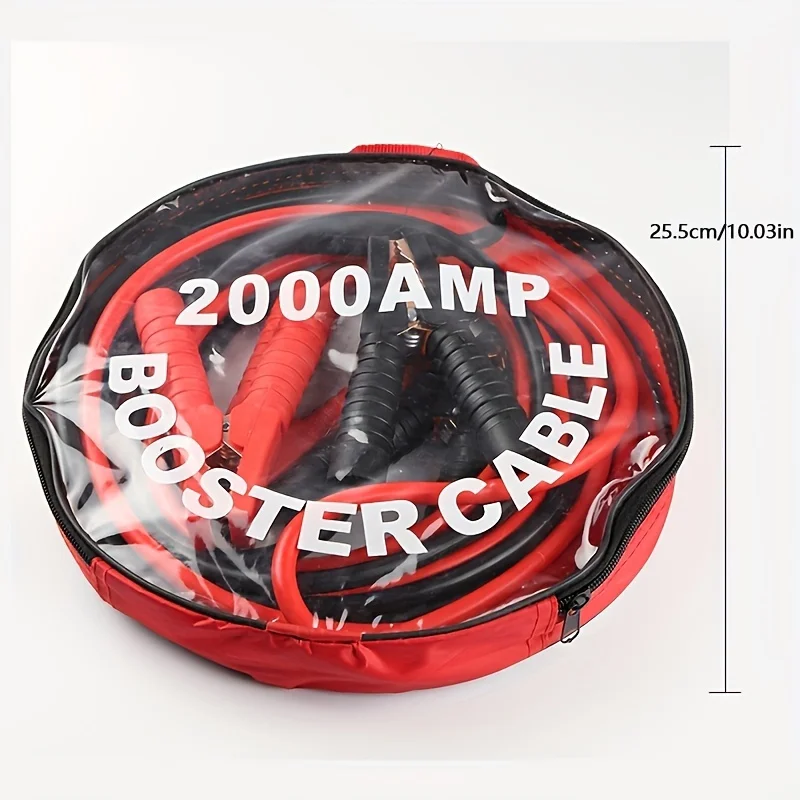 

2000A Heavy Duty Car Jump Starter Cable 4M with Copper Clamps for Cars Trucks SUV Emergency Booster Cables