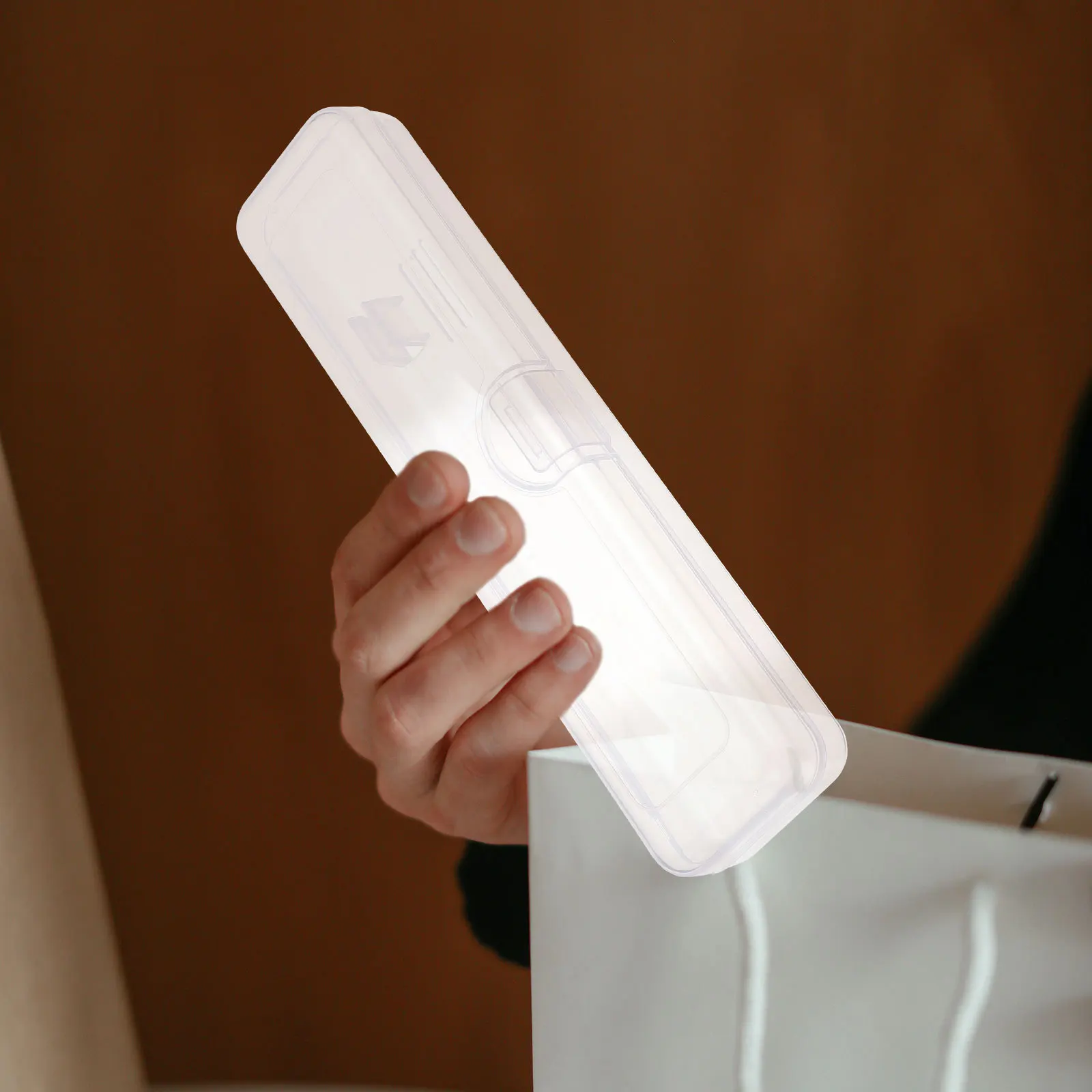 กล่องใส่แปรงสีฟันแบบพกพา 3 ชิ้น พร้อมกล่องเก็บชุดแปรงสีฟันแบบมีตัวล็อค สำหรับการเดินทางเพื่อธุรกิจหรือกิจกรรมกลางแจ้ง พร้อมที่ใส่ยาสีฟันที่ถูกสุขอนามัย