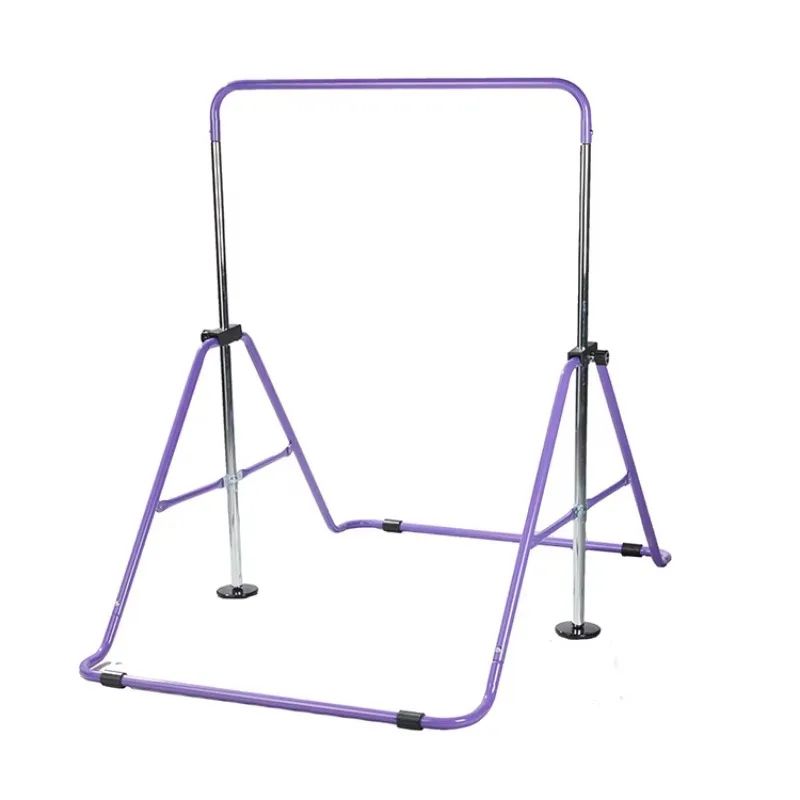 Foldable Expandable Collapsible Stainless Steel Height Adjustable Horizontal Bar for Kids Home Gymnastics Fitness Equipment