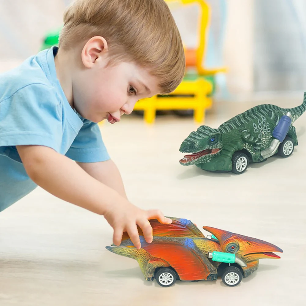 Dinosaurus Speelgoed Terugtrekken Auto 'S Dinosaurus Speelgoedauto Voor Kinderen Peuters 3-12 Jaar Oud Jongens Meisjes Dino Speelgoed Spelen Set Kids Cadeaus