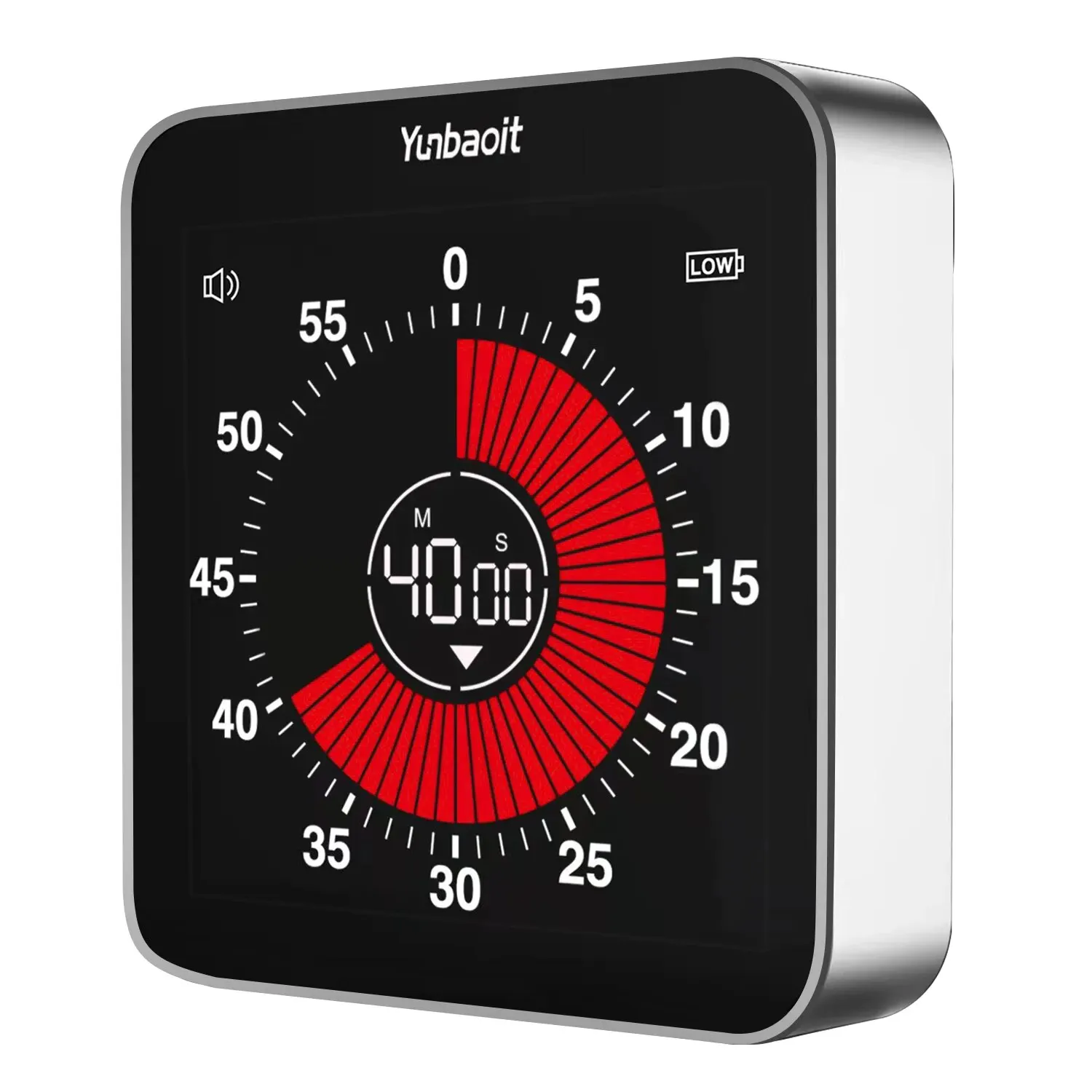 VT08 Pro Digital Rechargeable 60 Minutes Silent Countdown/Up Visual Timer with 3.4 Inches Colored Screen,Magnetic Back