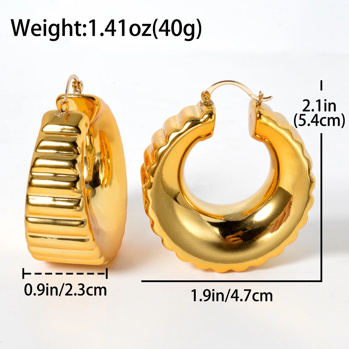 Diana Baby Minimalist Earrings For Women Luxury Earrings Drop Copper U-Grained Vintage Gold Plated Jewelry Party Gifts
