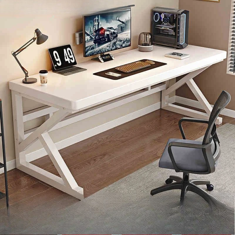 Solid wood computer desktop desk student study table bedroom home office small apartment simple e-sports