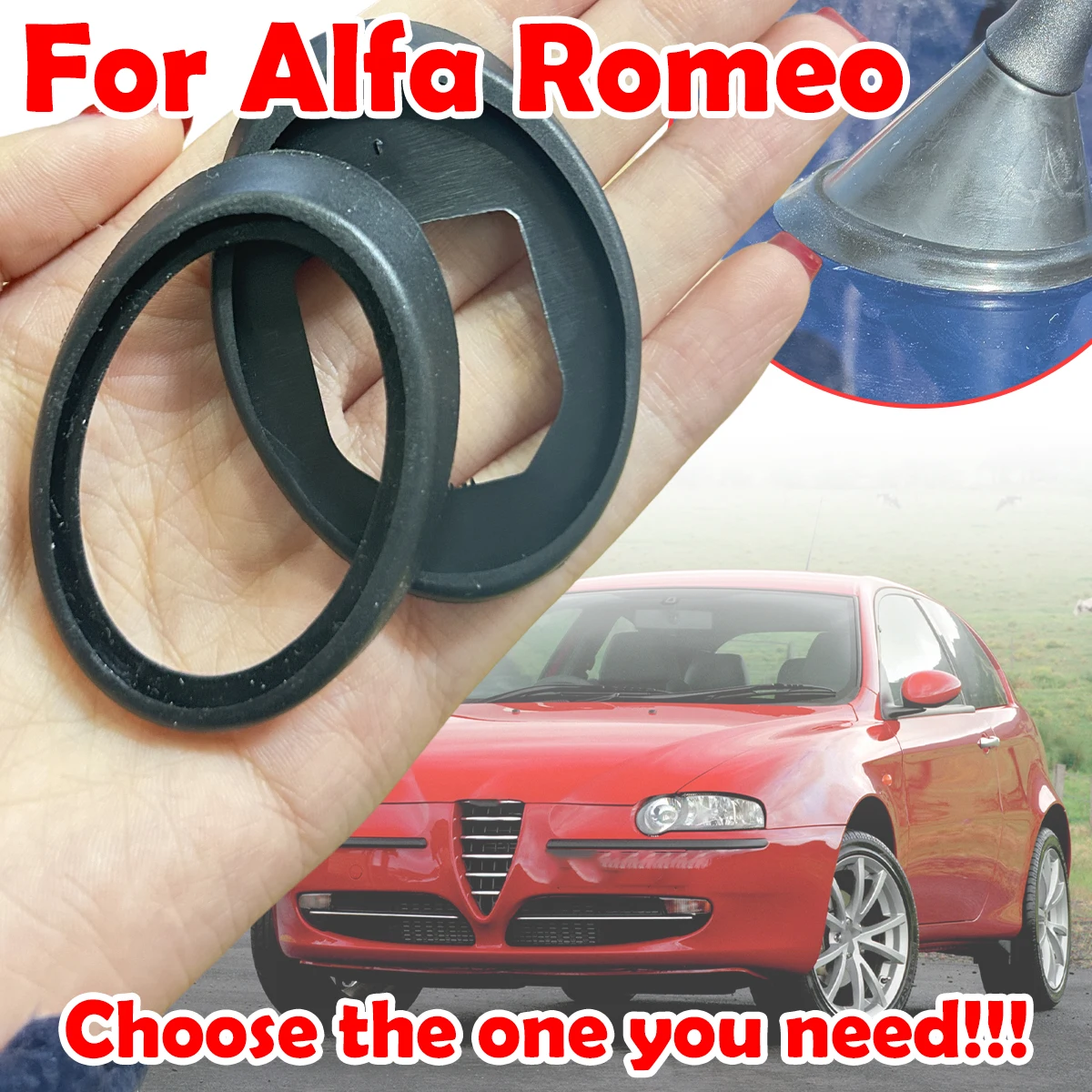 

Roof Mast Whip Aerial Antenna Base Seal Rubber Gasket Replacement part Car Accessories For Alfa Romeo 147 156 159 Giulietta Mito